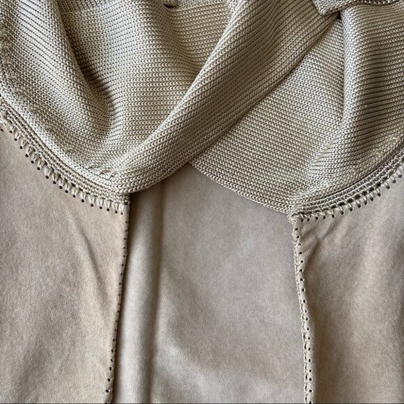 NWOT Jones New York  Suede Crochet Patchwork Open Front Jacket - Picture 16 of 16